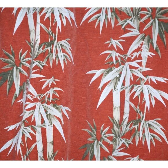 Seven Palm Men's Rust Orange Silk Hawaiian Shirt Size XXL Button Up Pocket - Picture 8 of 10